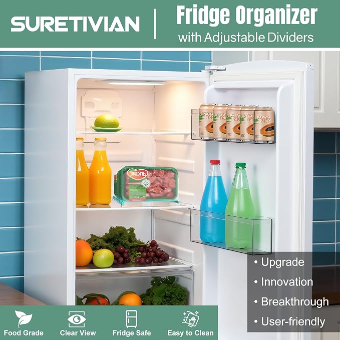 Freezer Organizer 12” Visible Fridge Organizer Rack - Image 2