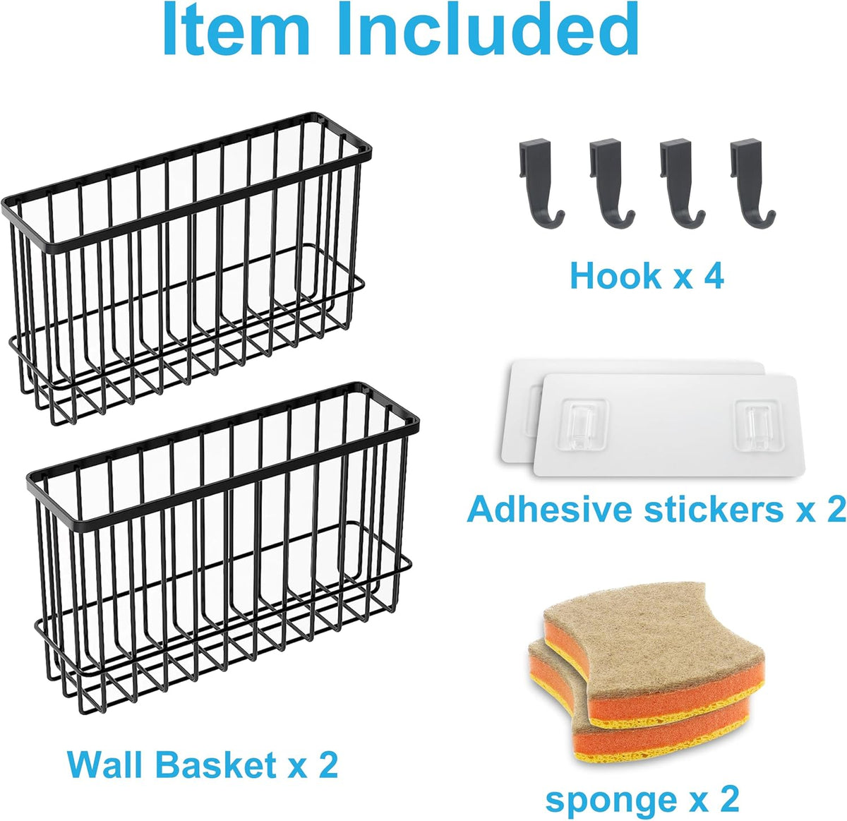 Cabinet Door Organizer Basket 2 Pack, Foil and Plastic Wrap Organizer