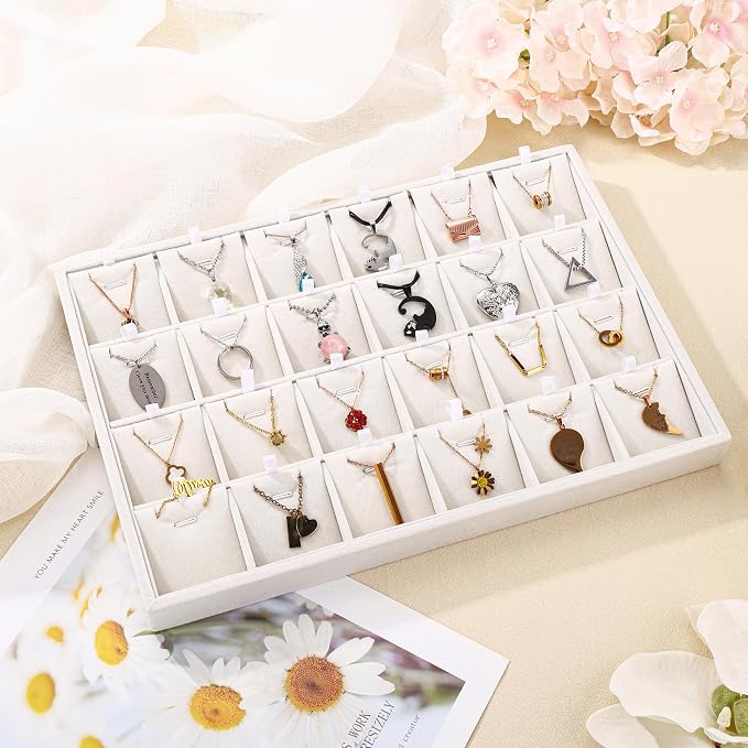Mornajina 24 Grids Stackable Jewelry Tray Organizer - Image 6