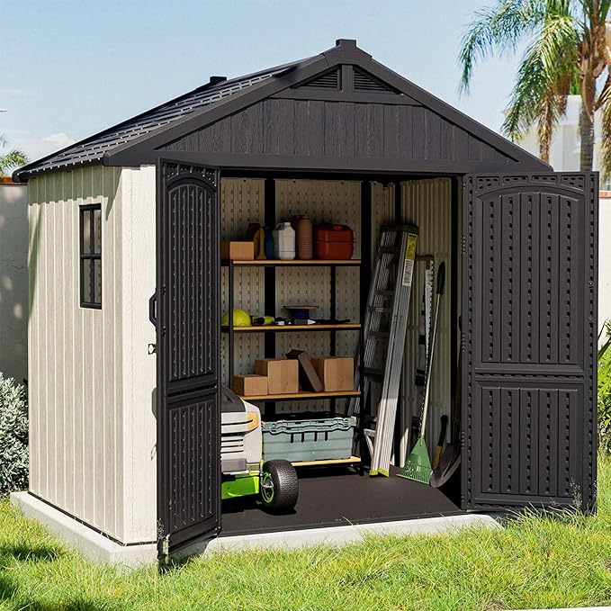 Patiowell 8 x 6 FT Plastic Outdoor Storage Shed by Patiowell