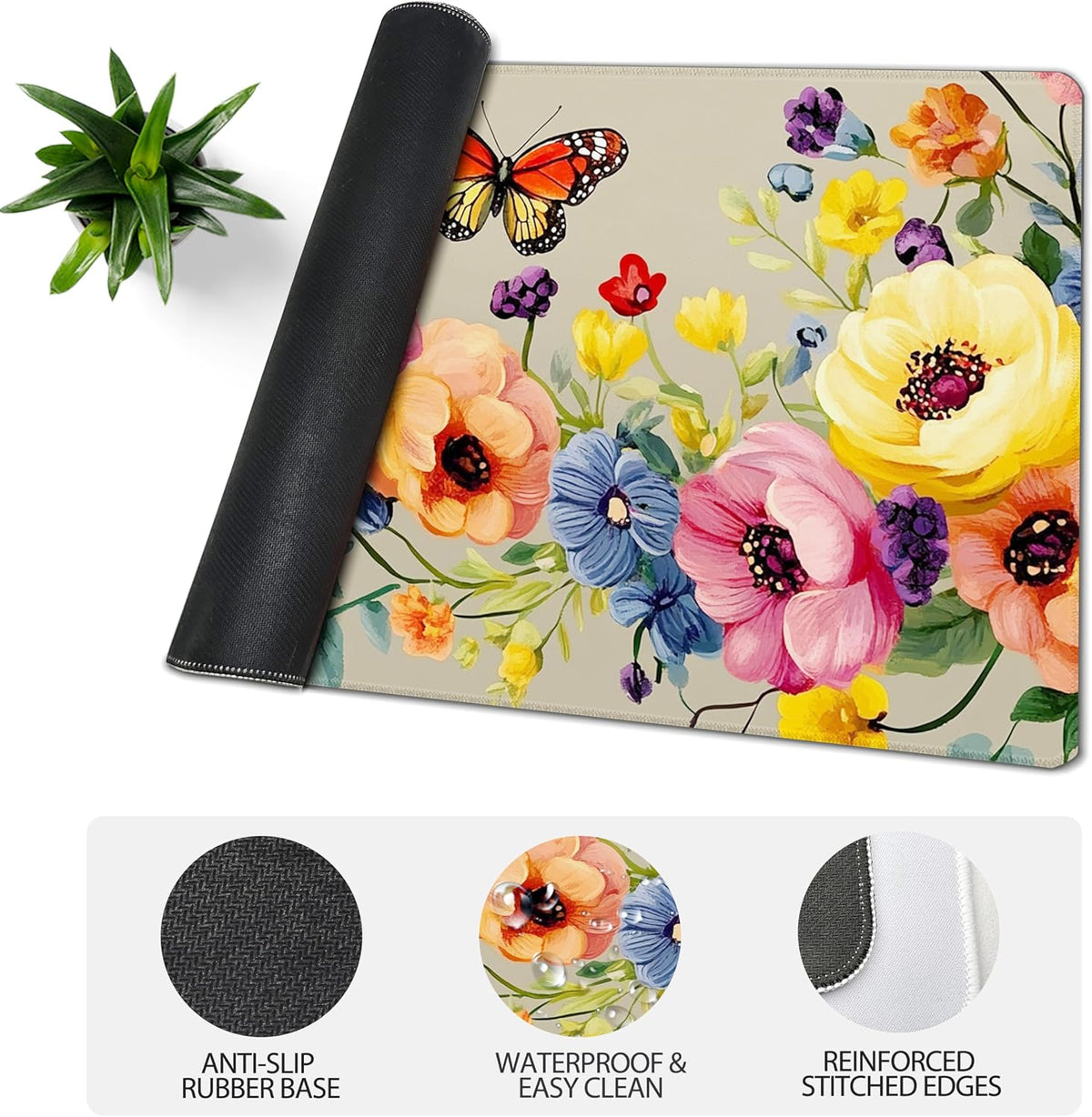 31.5”x11.8”Large Gaming Mouse Pad for Desk, Mouse Mat with Seamed