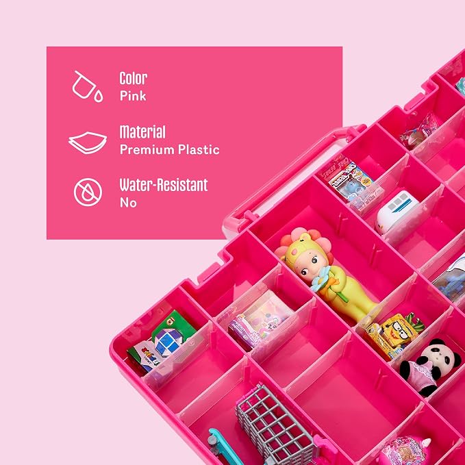 Mini Toy Organizer Box – 48 Compartment Storage Case - Image 7