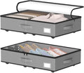 Under Bed Storage with Wheels, No Assemble Required 5.5 inches height grey by EASIERLIFEENJOYWORLDBEAUTY