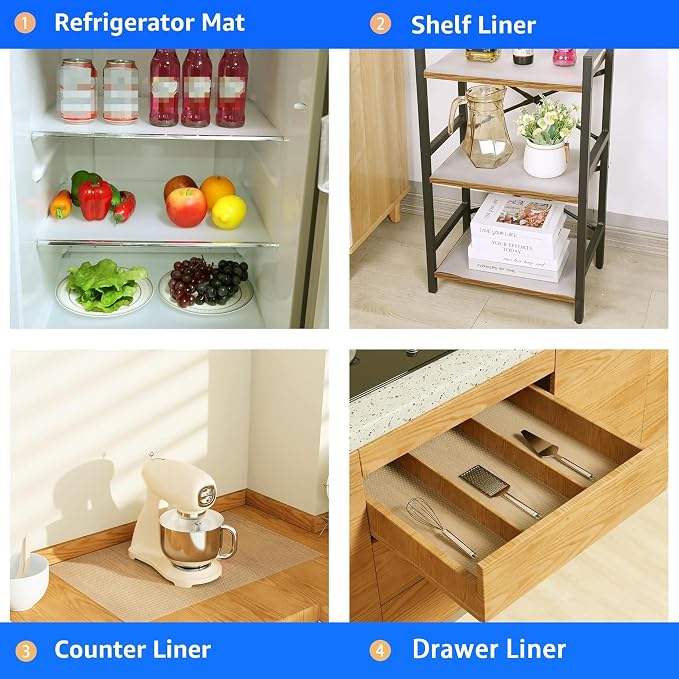 Shelf Liners for Kitchen Cabinets Large: 30 Inch Wide x 20 FT Long Waterproof - Image 8