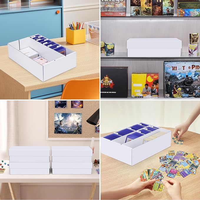 Trading Card Storage Box 2 Pack–2400 Count Cardboard Organizer - Image 6