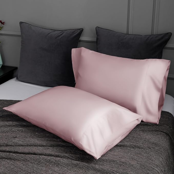 TELUS Pillow Cases Queen Size 2 Pack, Bamboo Rayon & Lyocell Pillowcase - Image 6