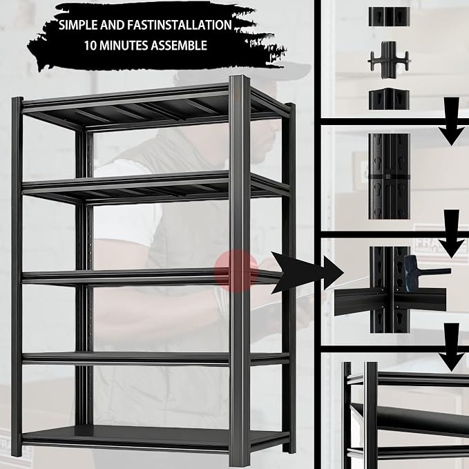 Industrial Storage Rack, Heavy-Duty Steel Shelving Unit - Image 5