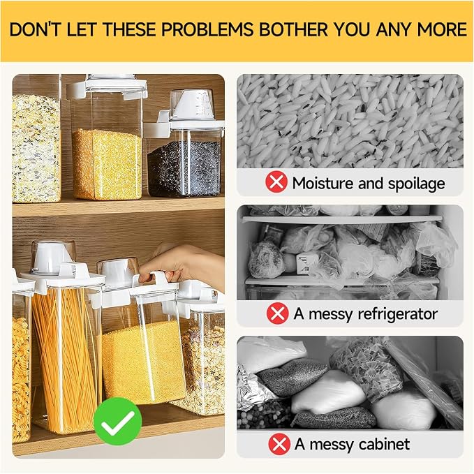 Storage Cereal Organizers Containers Sets, Food Grade BPA free PET Material - Image 3