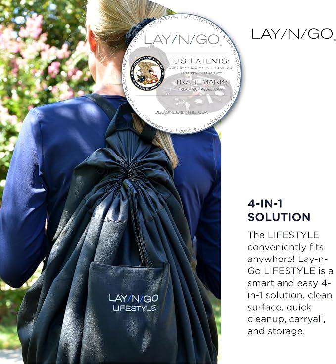 Lay-n-Go 2-in-1 Small Portable Drawstring Toys Storage Organizer and Play Mat - Image 8