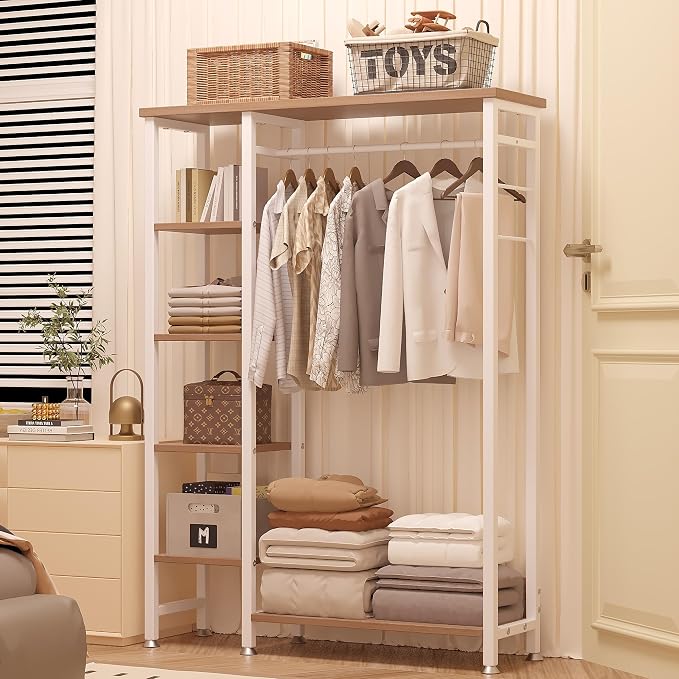 VECELO Open Garment Clothing Rack, Free-Standing Heavy Duty Storage Closet - Image 7