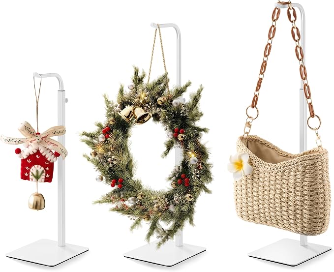 pickpiff 3 Pack Purse Holder Handbag Display Stand: White Hanger Rack - Image 6