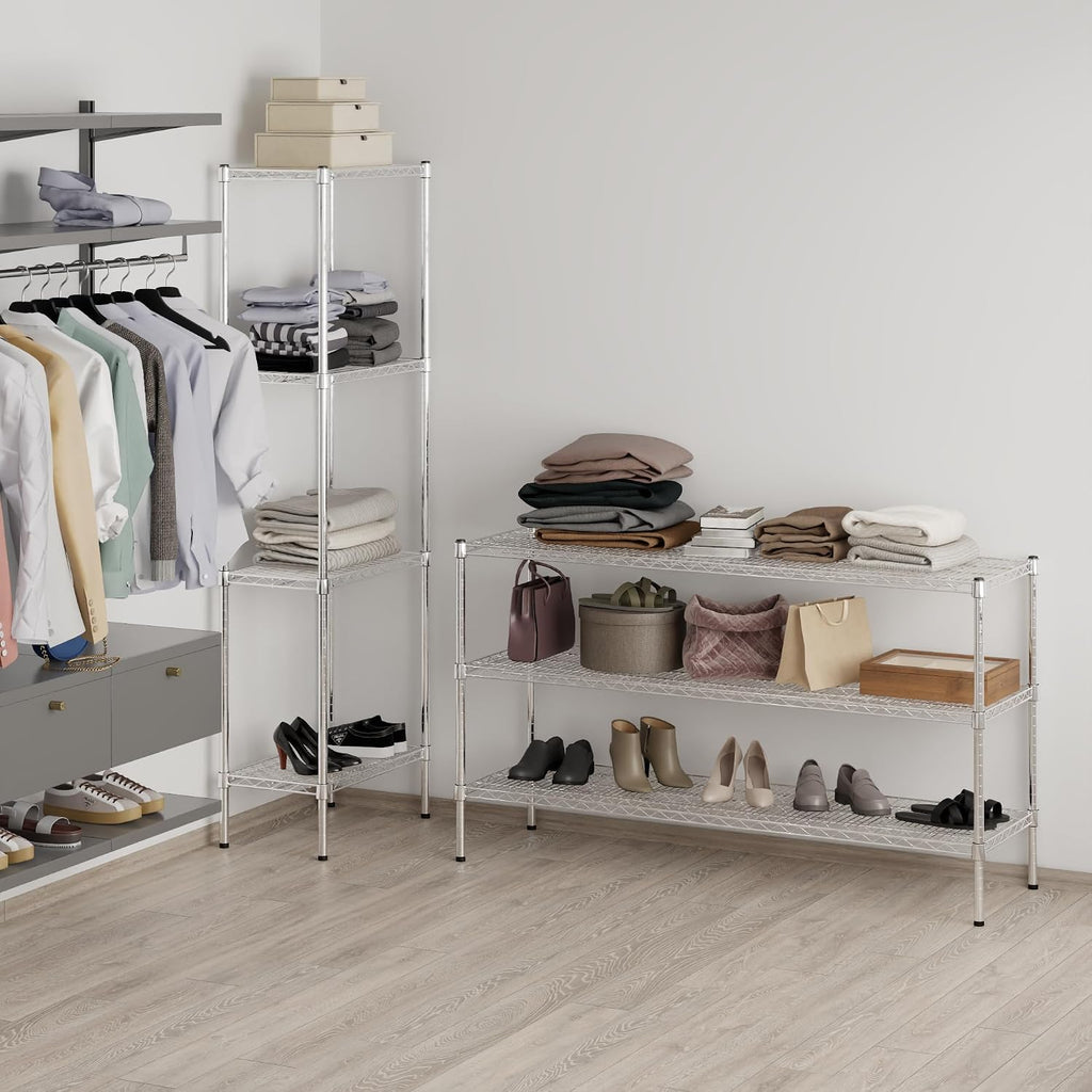 18" Deep x 60" Wide x 34" Height Wire Shelving Kit | 3-Tier | NSF