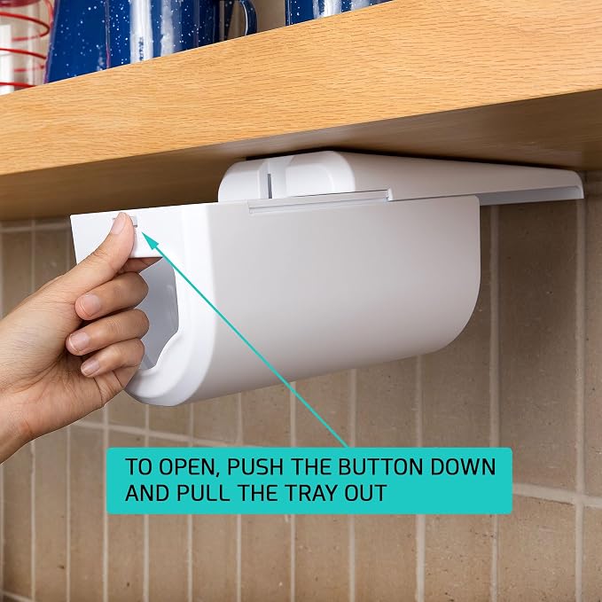 ELYPRO Dispenser for Ziplock Bags size Quart, and Snack Bags | Under-Cabinet or - Image 3