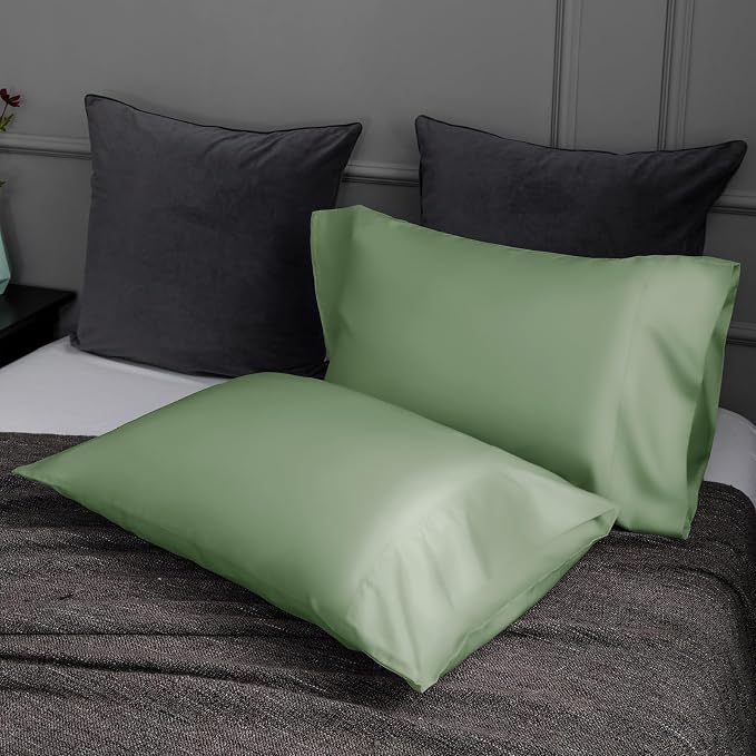TELUS Pillow Cases King Size 2 Pack, Bamboo Rayon & Lyocell Pillowcase - Image 7