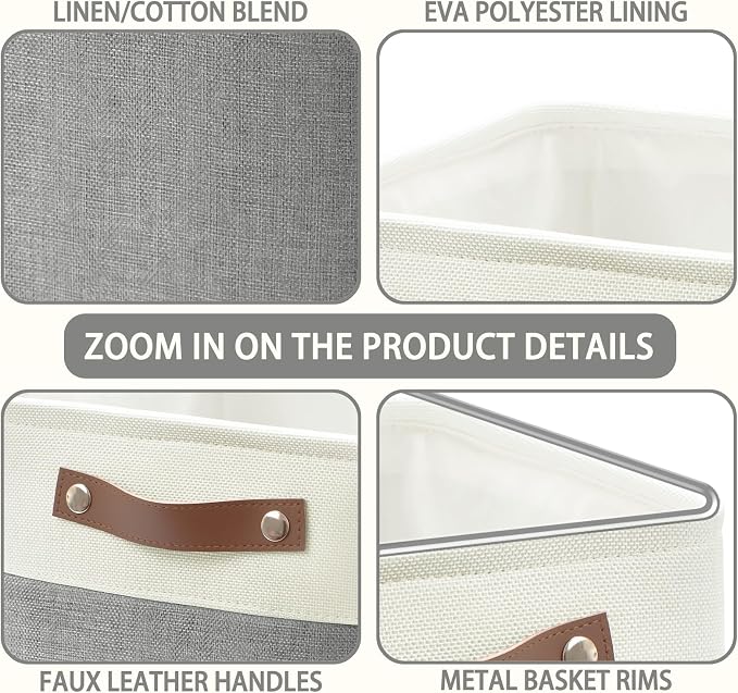 Foldable Storage Cubes 11x11 Inch, Collapsible Storage Basket - Image 4