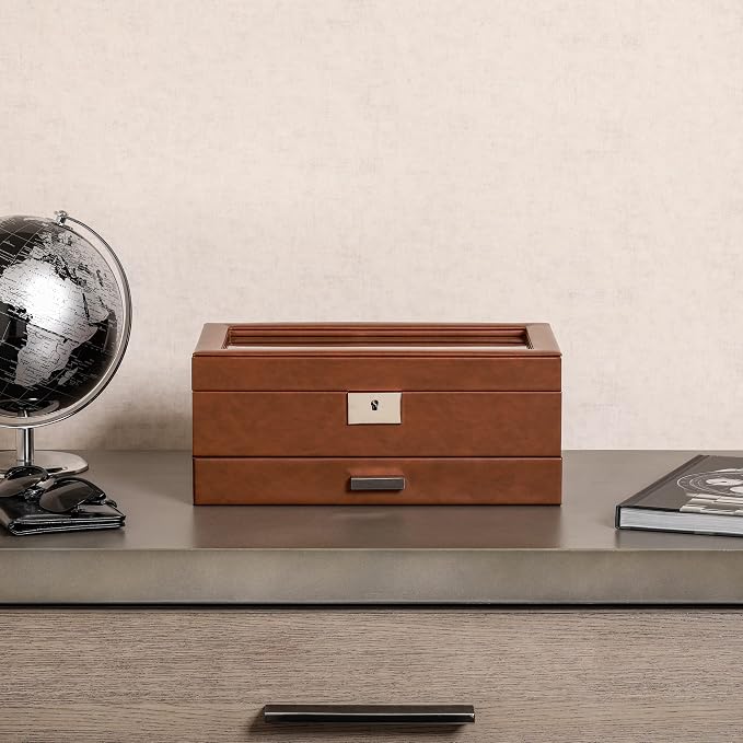 ROTHWELL 10-Slot Watch Box in Leather - Image 8