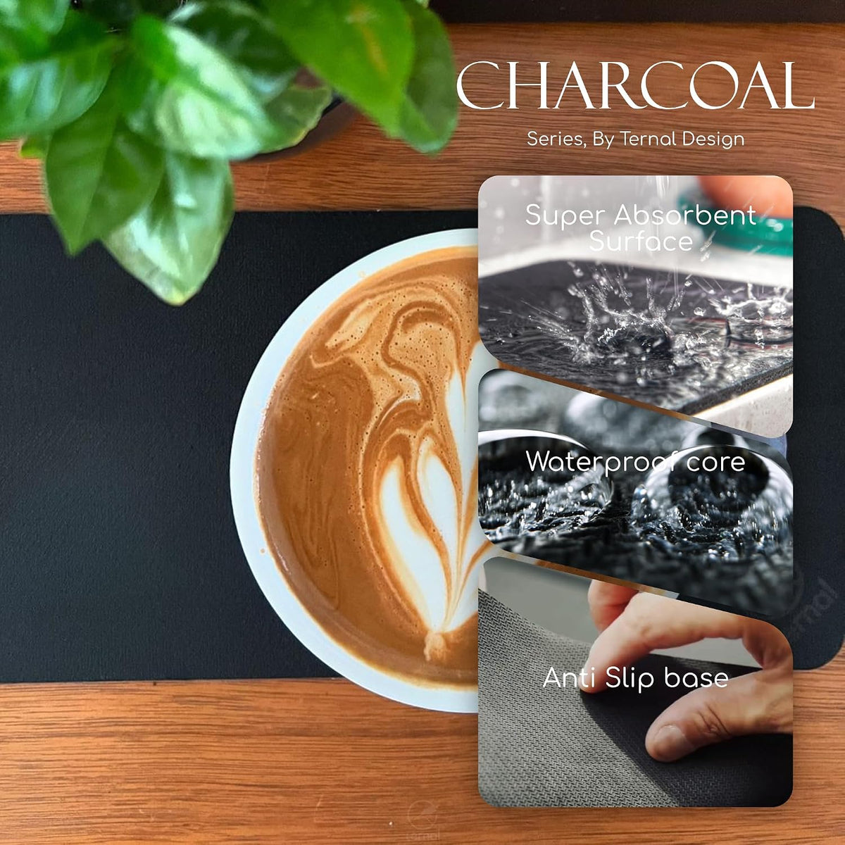 DripGuards Absorbent Counter Mat 2-Pack | Waterproof, Quick-Dry Coffee