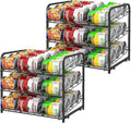 BTY Can Organizer for Pantry Stackable 2 Pack, Can Storage Organizer Rack by BTY