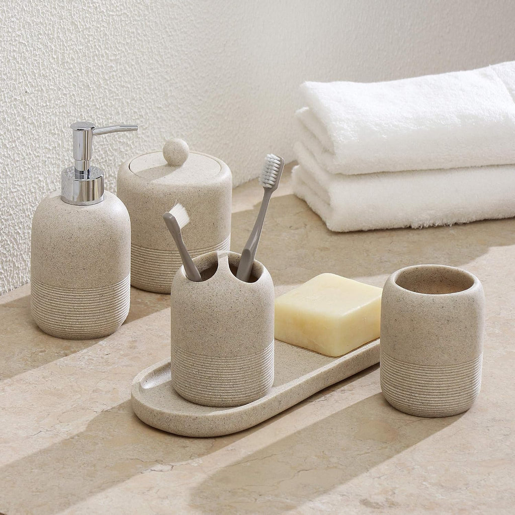 5-Pieces Bathroom Accessory Set Hight Quality Polyresin
