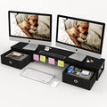 Dual Monitor Stand Riser with 2 Drawers by Mexin