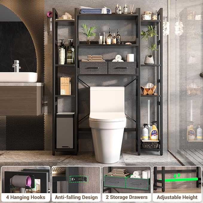 Over The Toilet Storage with 2 Drawers - Image 4