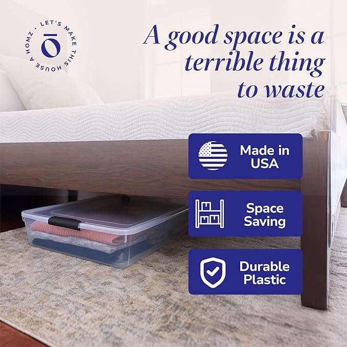 HOMZ 2-Pack Under Bed Storage, 60 Quart, and Towels - Image 5