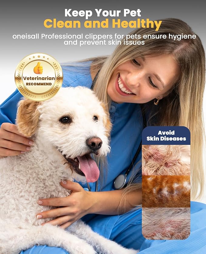 oneisall Dog Grooming Kit for Heavy Thick Hair&Coats/Low Noise Rechargeable - Image 6