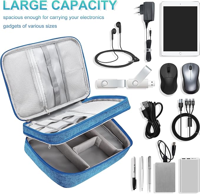 CILLA Electronics Organizer Travel, Travel Cord Organizer Case, Compact - Image 7