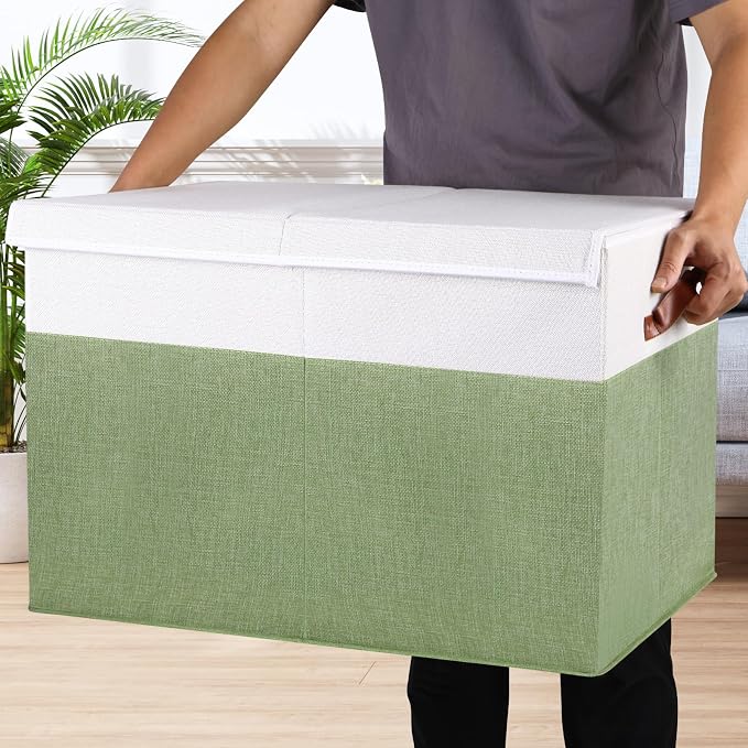 Large Toy Storage Box with Lid, Sturdy Toys Storage Chest Bin Organizer Basket - Image 5
