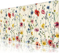 Wild Flowers Large Mouse Pad, Gaming Keyboard Desk Pad, Extended Mouse Mat by BAHDSISFA