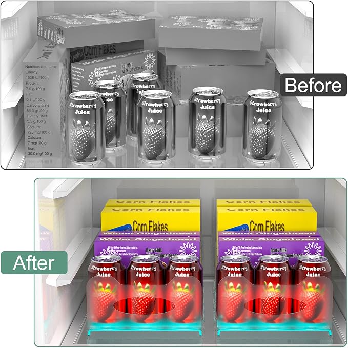Freezer Organizer 12” Visible Fridge Organizer Rack - Image 6