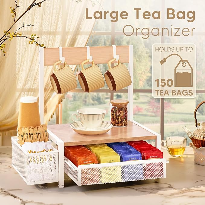 Tea Bag Organizer, Wood Tea Organizer and Storage Cheast, Tea Bag Holder - Image 2