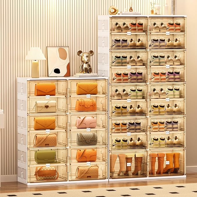 JEKO&JEKO 9 Tiers Foldable Boot and Shoe Storage Rack Cabinet - Image 5