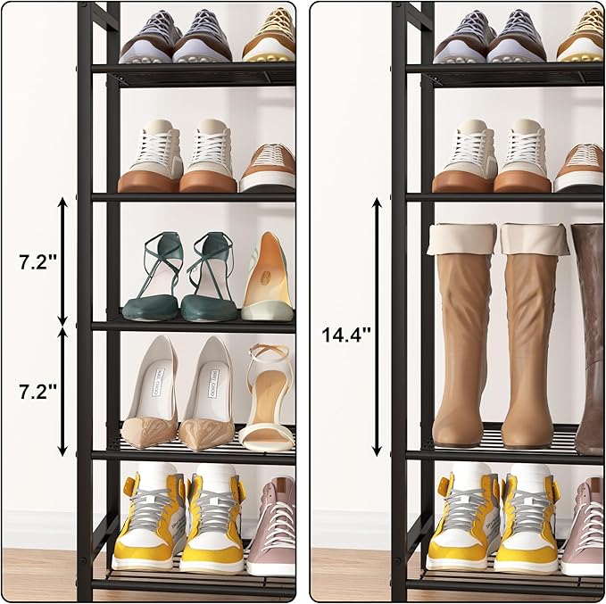 HOMEFORT 10 Tiers Shoe Rack Organizer, Shoe Rack - Image 6