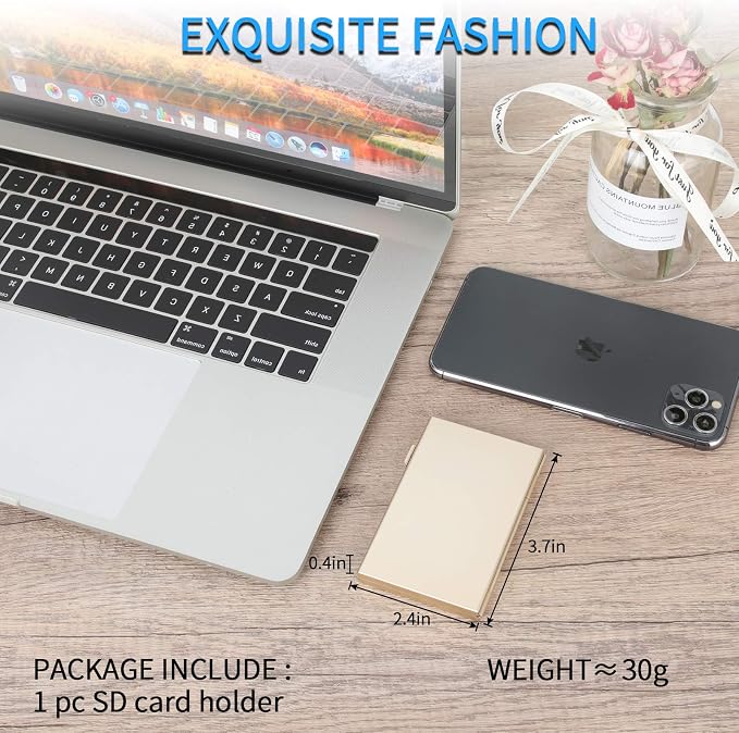 SD Card Holder, SD Card Case, LAVILI CF Memory Card Holder Case Aluminum Alloy - Image 6