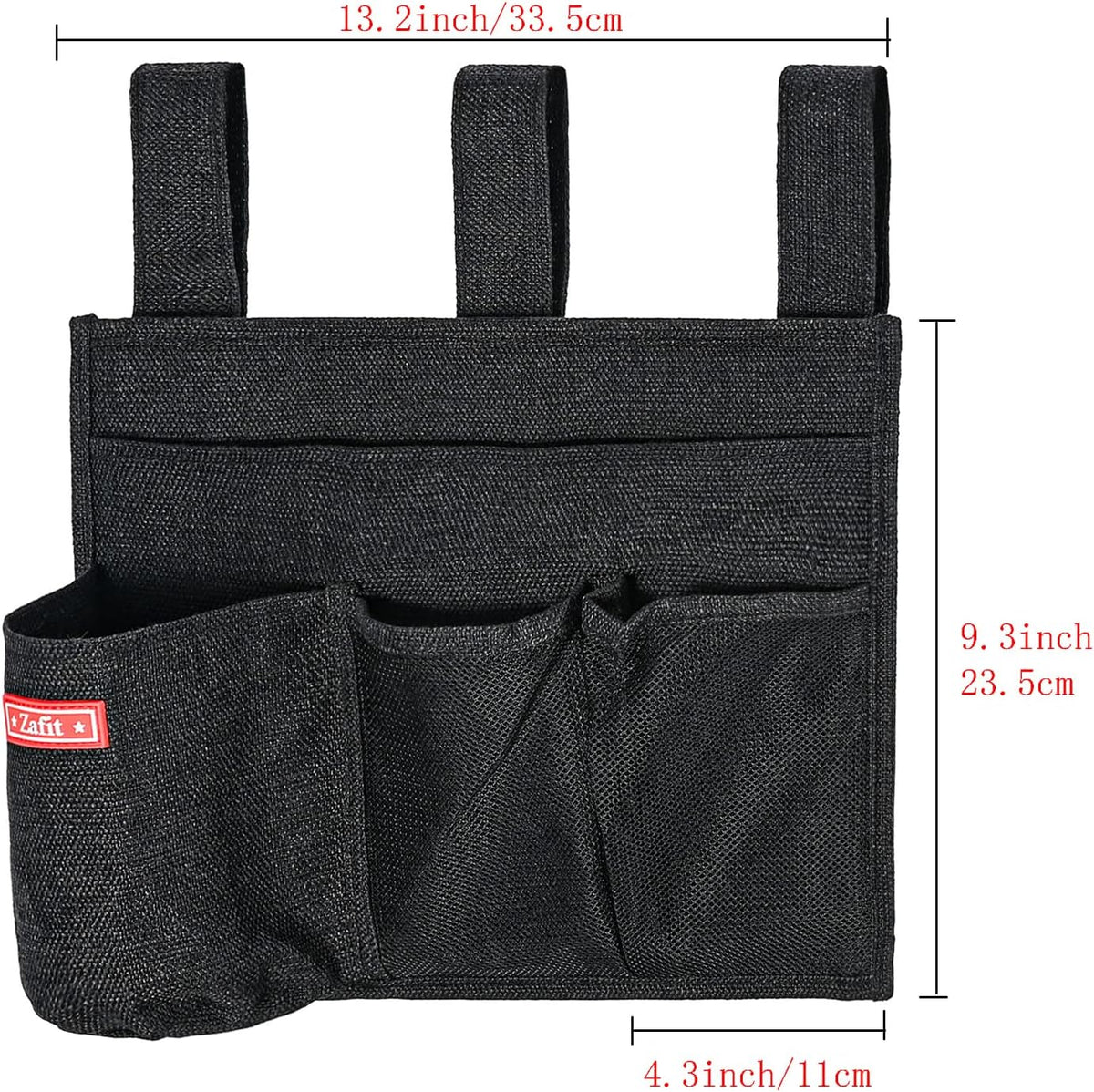 Zafit Linen Bedside Caddy, Bedside Storage Organizer for Hospital
