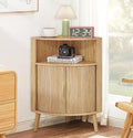 Bathroom Corner Storage Cabinet, 31.5''H Small Floor Corner Cabinet by Limaoaio