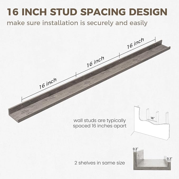Axeman Grey Floating Shelves - Image 3