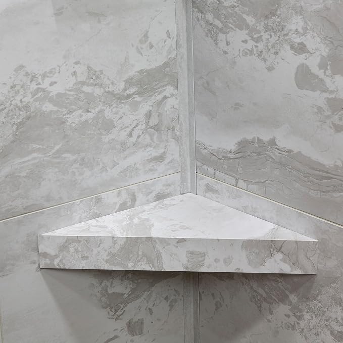 Palisade Vinyl Waterproof Corner Shower Shelf in Iced Pewter/Urban Fjord - Image 5