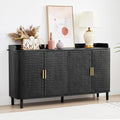 ORRD 4 Doors Storage Cabinet, 2 Tier Wooden Storage Organizer Cabinet by ORRD