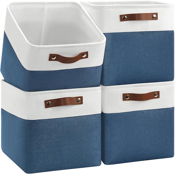 Foldable Storage Cubes 11x11 Inch, Collapsible Storage Basket by Patvingot