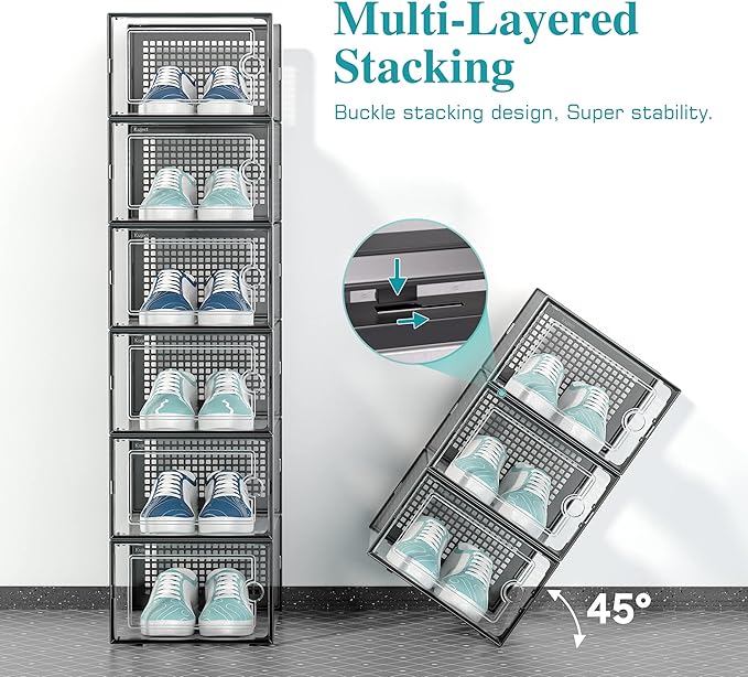 Kuject Large Shoe Organizers Storage Boxes - Image 3