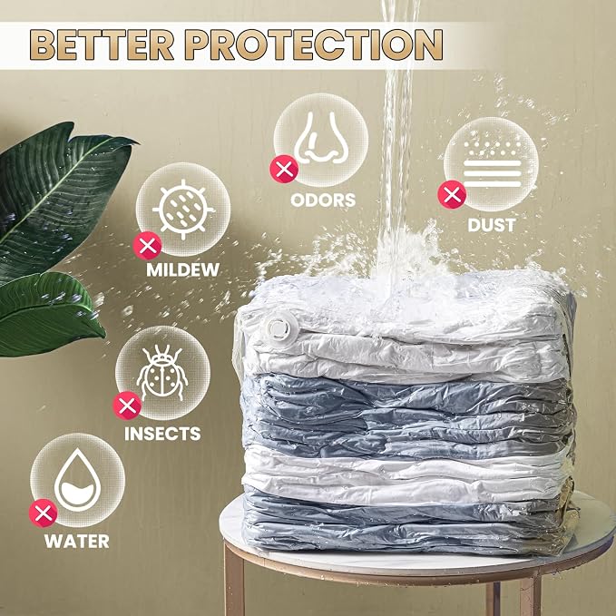 TAILI 6 Pack Vacuum Storage Bags, Cube Space Saver Bags Combo, Vacuum Seal Bags - Image 6