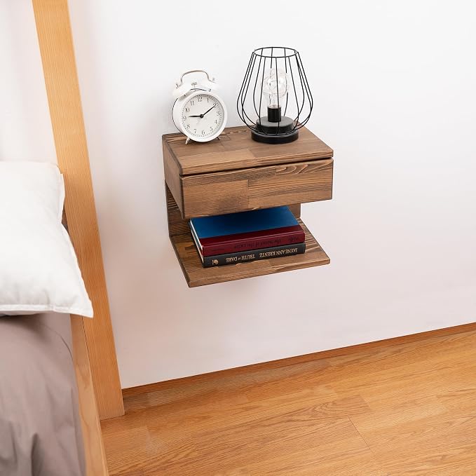 Floating Nightstand Side Accent or End Table - Image 3
