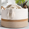 KAKAMAY Large Blanket Basket, Woven Baskets by KAKAMAY