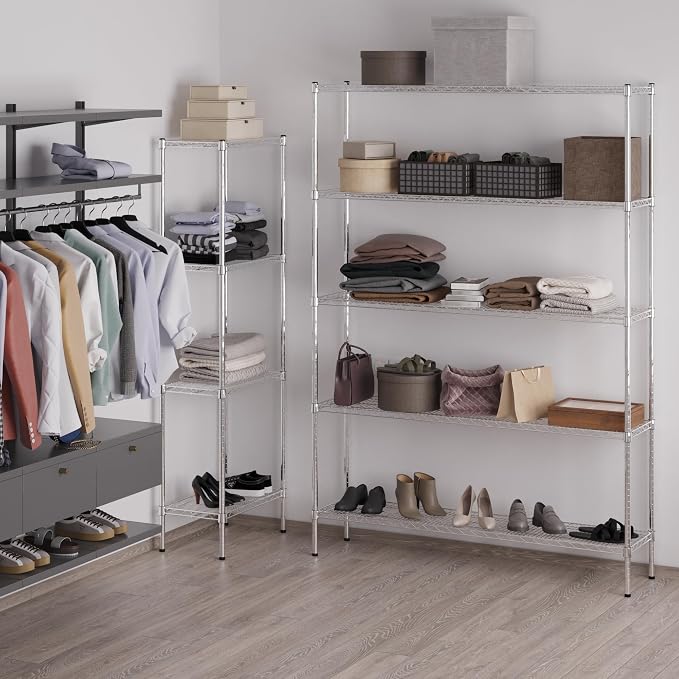 14" Deep x 60" Wide x 86" Height Wire Shelving Kit | 5-Tier | NSF Commercial - Image 5