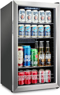 Ivation 126 Can Beverage Refrigerator | Freestanding Ultra Cool Mini Drink by Ivation