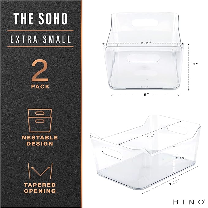 BINO | The SOHO Collection Plastic Storage Bins, X-Small - Image 2