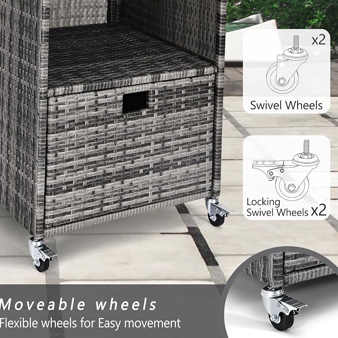 Outdoor Towel Rack for Pool Outdoor Pool Towel Storage Cabinet - Image 8
