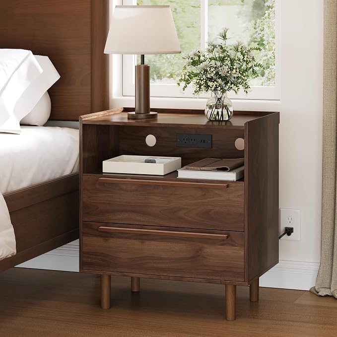 Mid-Century Modern Nightstands Set of 2 - Image 9
